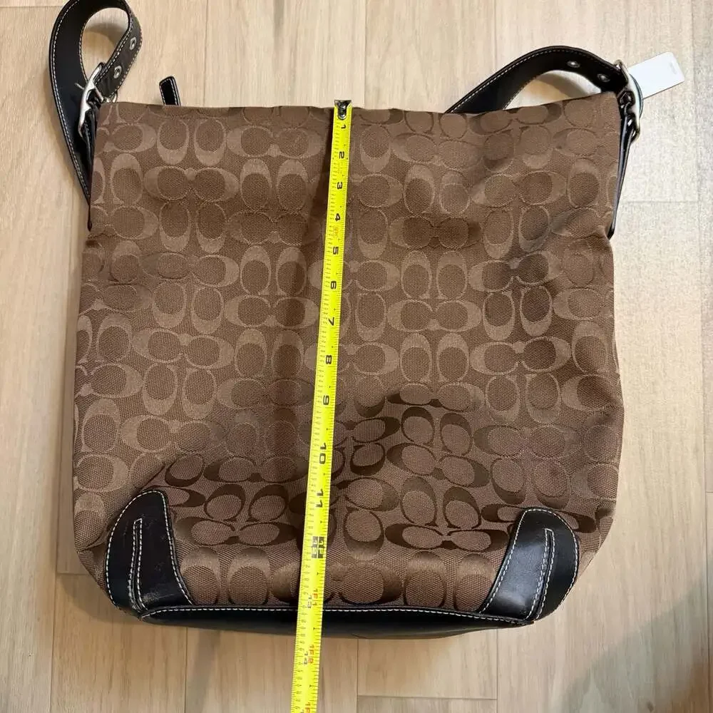 Coach Signature Canvas Hobo Bag in Brown/Tan